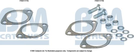 BM Catalysts FK91177 - Монтажний комплект, каталізатор autozip.com.ua