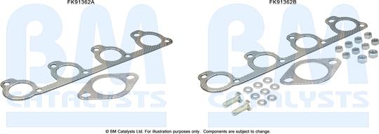 BM Catalysts FK91362 - Монтажний комплект, каталізатор autozip.com.ua