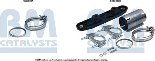 BM Catalysts FK92099 - Монтажний комплект, каталізатор autozip.com.ua