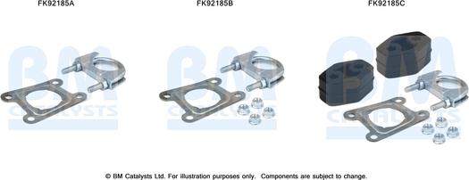 BM Catalysts FK92185 - Монтажний комплект, каталізатор autozip.com.ua