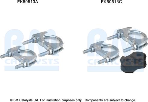 BM Catalysts FK50513 - Монтажний комплект, труба вихлопного газу autozip.com.ua