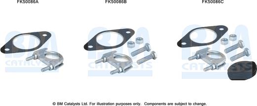 BM Catalysts FK50086 - Монтажний комплект, труба вихлопного газу autozip.com.ua