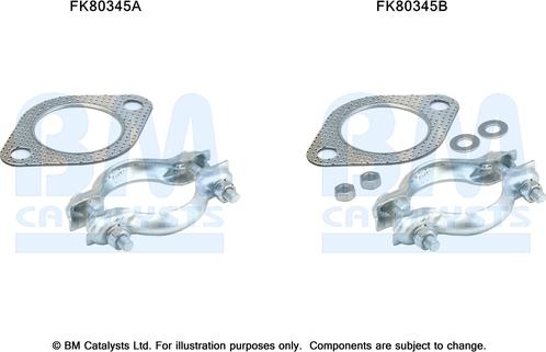 BM Catalysts FK80345 - Монтажний комплект, каталізатор autozip.com.ua