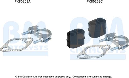 BM Catalysts FK80263 - Монтажний комплект, каталізатор autozip.com.ua