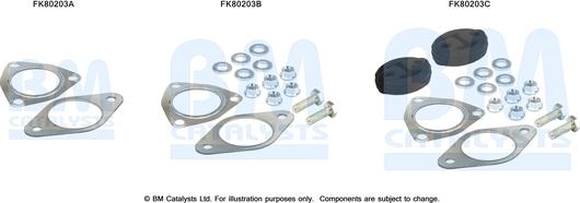 BM Catalysts FK80203 - Монтажний комплект, каталізатор autozip.com.ua