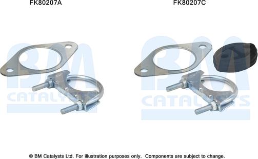 BM Catalysts FK80207 - Монтажний комплект, каталізатор autozip.com.ua