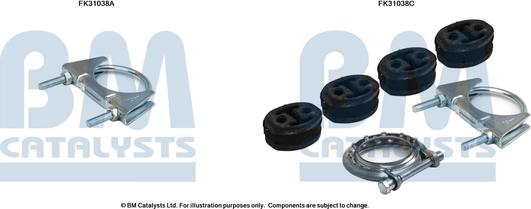 BM Catalysts FK31038 - Монтажний комплект, каталізатор autozip.com.ua