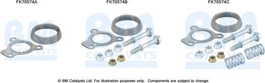 BM Catalysts FK70574 - Монтажний комплект, труба вихлопного газу autozip.com.ua