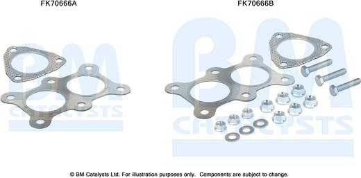 BM Catalysts FK70666 - Монтажний комплект, труба вихлопного газу autozip.com.ua