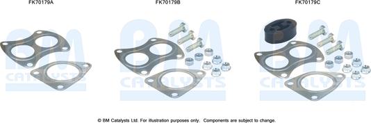 BM Catalysts FK70179 - Монтажний комплект, труба вихлопного газу autozip.com.ua