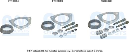 BM Catalysts FK70389 - Монтажний комплект, труба вихлопного газу autozip.com.ua