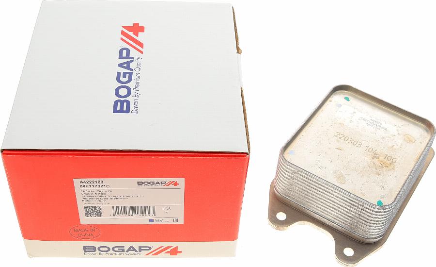 BOGAP A4222103 - Масляний радіатор, рухове масло autozip.com.ua