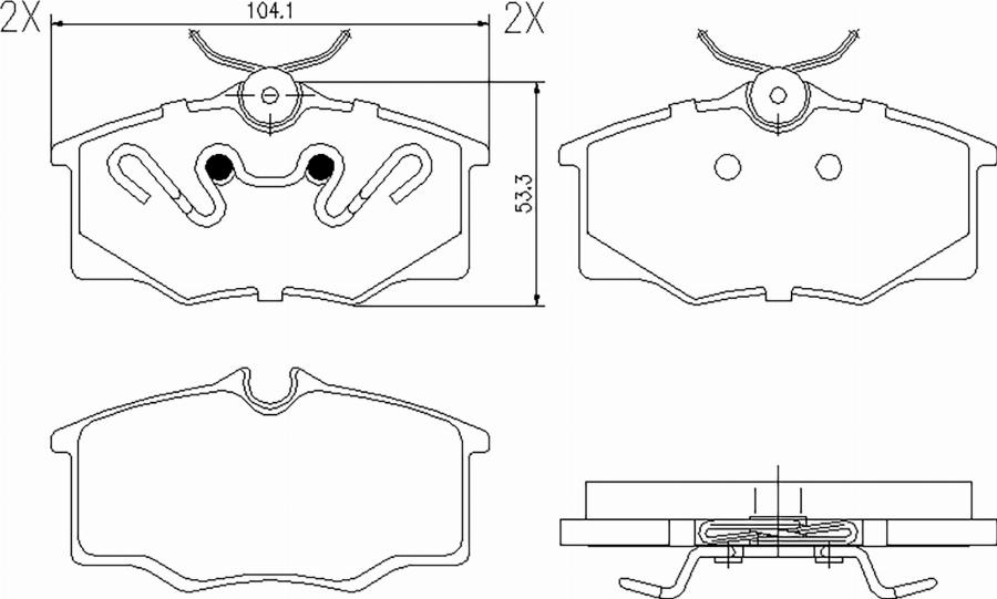 BOGAP A8210321 - Гальмівні колодки, дискові гальма autozip.com.ua