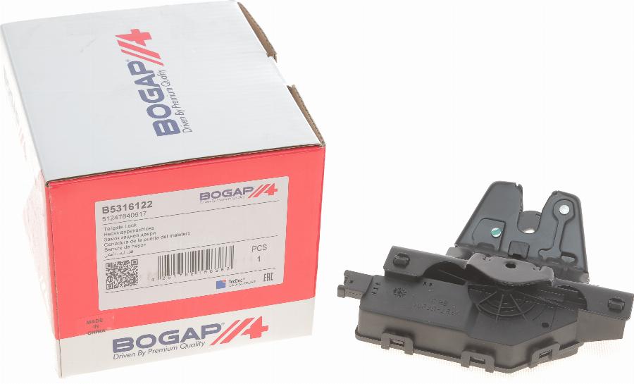 BOGAP B5316122 - Замок задніх дверей autozip.com.ua