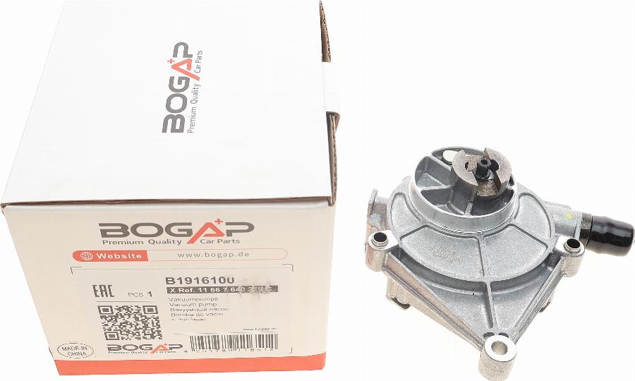 BOGAP B1916100 - Вакуумний насос, гальмівна система autozip.com.ua