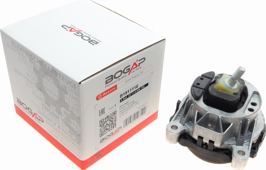 BOGAP B1911116 - Подушка, підвіска двигуна autozip.com.ua