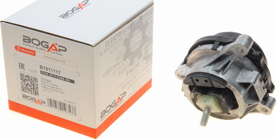 BOGAP B1911117 - Подушка, підвіска двигуна autozip.com.ua