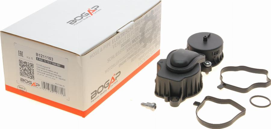BOGAP B1211103 - Клапан, відведення повітря з картера autozip.com.ua