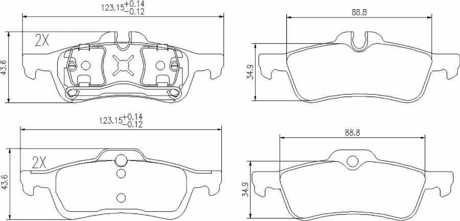 BOGAP B8210154 - Гальмівні колодки, дискові гальма autozip.com.ua