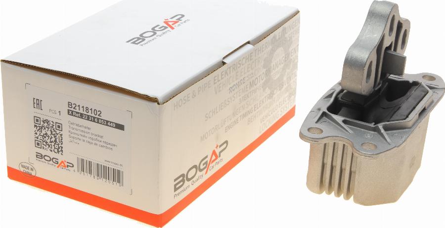 BOGAP B2118102 - Подушка, підвіска двигуна autozip.com.ua