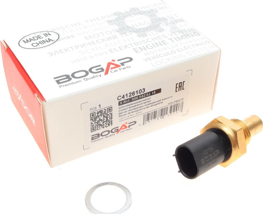 BOGAP C4126103 - Датчик, температура охолоджуючої рідини autozip.com.ua