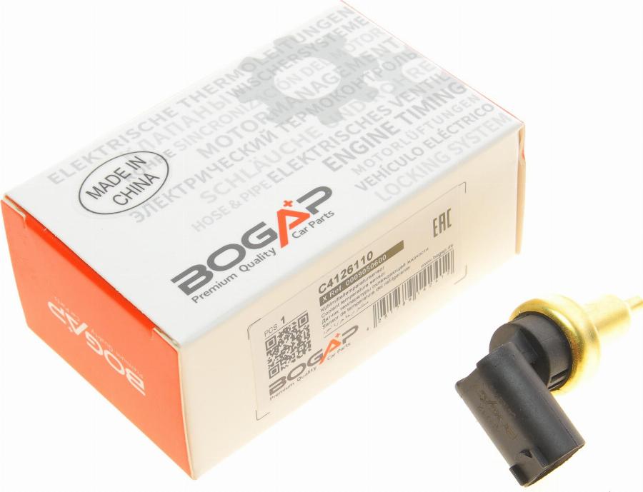 BOGAP C4126110 - Датчик, температура охолоджуючої рідини autozip.com.ua