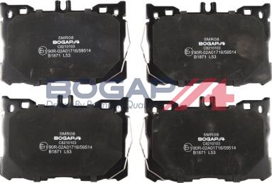 BOGAP C8210103 - Гальмівні колодки, дискові гальма autozip.com.ua