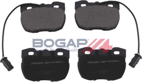 BOGAP E8210120 - Гальмівні колодки, дискові гальма autozip.com.ua