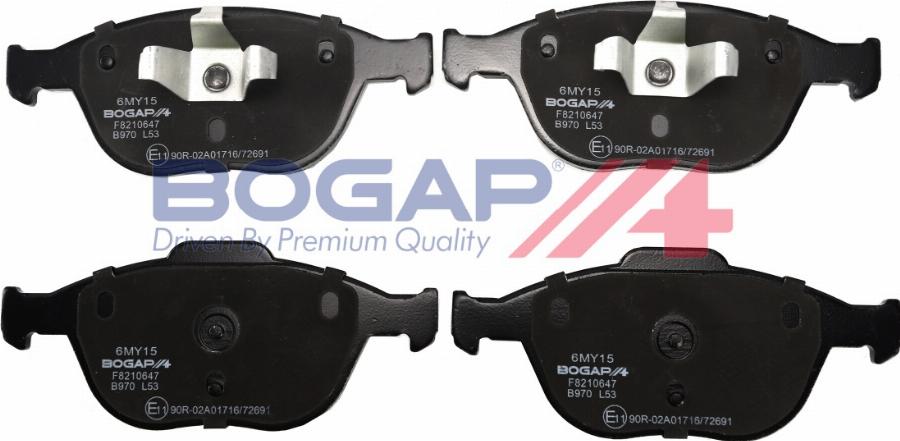 BOGAP F8210647 - Гальмівні колодки, дискові гальма autozip.com.ua