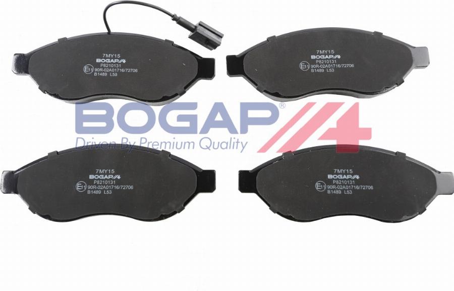 BOGAP P8210131 - Гальмівні колодки, дискові гальма autozip.com.ua