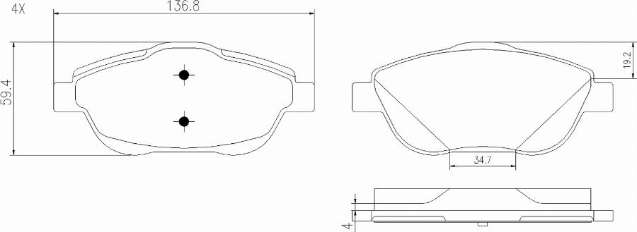 BOGAP P8210137 - Гальмівні колодки, дискові гальма autozip.com.ua