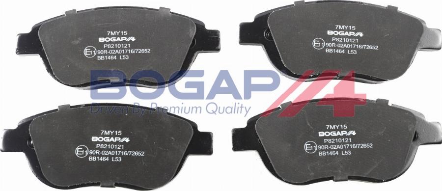 BOGAP P8210121 - Гальмівні колодки, дискові гальма autozip.com.ua