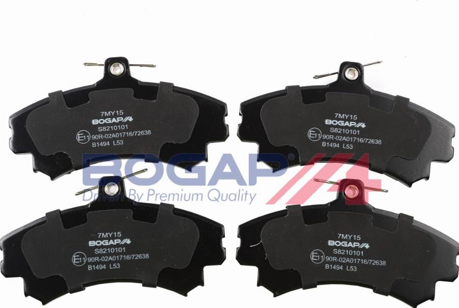 BOGAP S8210101 - Гальмівні колодки, дискові гальма autozip.com.ua