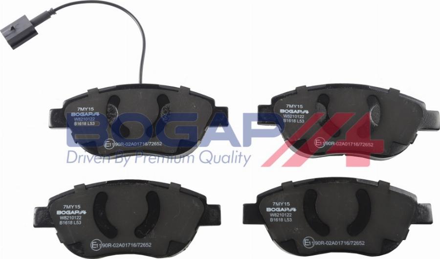 BOGAP W8210122 - Гальмівні колодки, дискові гальма autozip.com.ua