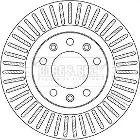 Borg & Beck BBD5357 - Гальмівний диск autozip.com.ua