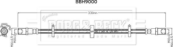 Borg & Beck BBH9000 - Гальмівний шланг autozip.com.ua