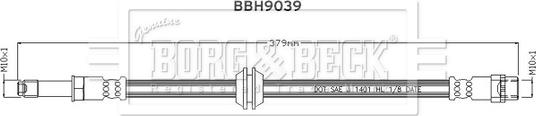 Borg & Beck BBH9039 - Гальмівний шланг autozip.com.ua