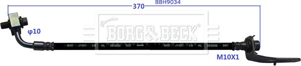 Borg & Beck BBH9034 - Гальмівний шланг autozip.com.ua
