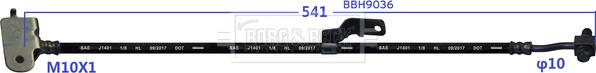 Borg & Beck BBH9036 - Гальмівний шланг autozip.com.ua