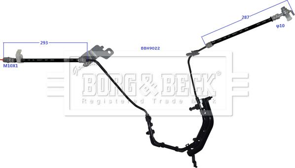 Borg & Beck BBH9022 - Гальмівний шланг autozip.com.ua