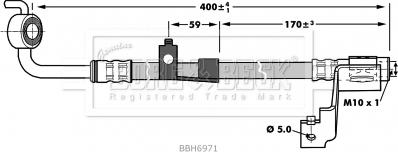 Borg & Beck BBH6971 - Гальмівний шланг autozip.com.ua