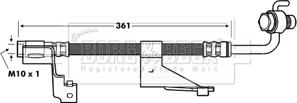 Borg & Beck BBH6972 - Гальмівний шланг autozip.com.ua