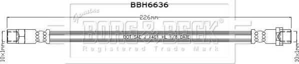 Borg & Beck BBH6636 - Гальмівний шланг autozip.com.ua