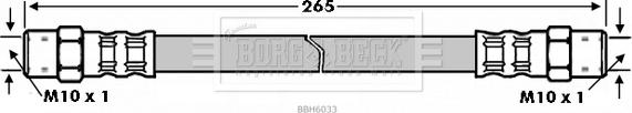 Borg & Beck BBH6033 - Гальмівний шланг autozip.com.ua