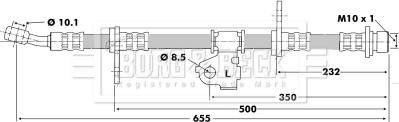 Borg & Beck BBH6198 - Гальмівний шланг autozip.com.ua