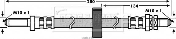 Borg & Beck BBH6143 - Гальмівний шланг autozip.com.ua