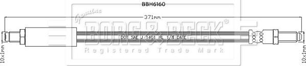 Borg & Beck BBH6160 - Гальмівний шланг autozip.com.ua
