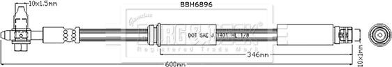 Borg & Beck BBH6896 - Гальмівний шланг autozip.com.ua