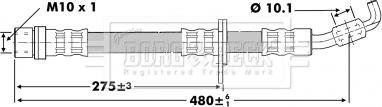 Borg & Beck BBH6859 - Гальмівний шланг autozip.com.ua