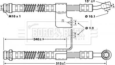 Borg & Beck BBH6800 - Гальмівний шланг autozip.com.ua